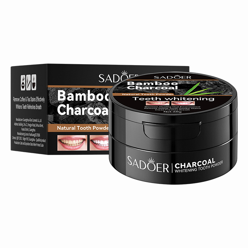 Activated Charcoal Powder - 60 g Zahnaufhellungspulver, aktiviertes Bambuskohlepulver, Holzkohleentfernung,
