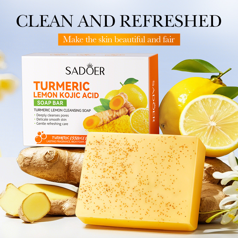 Soap Making Ingredients - 100g Kurkuma-Zitronen-Reinigungsseife, enthält Kurkuma, Zitronenextrakt und