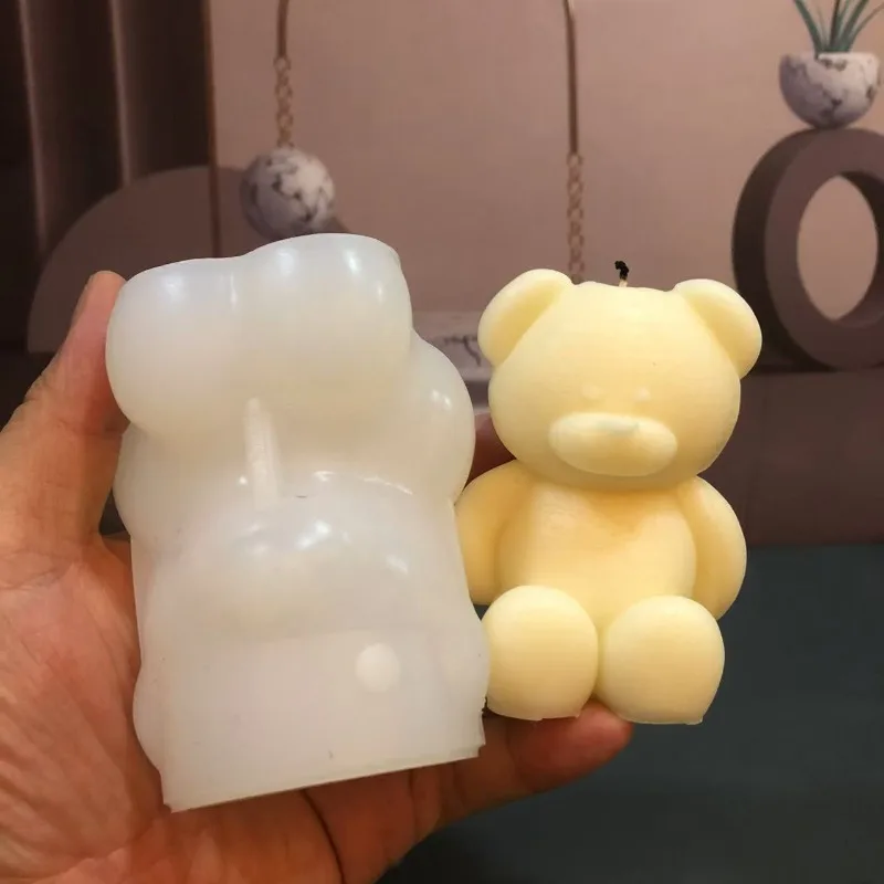 Soap Making Experiment - 3D Bär Silikon Kerze Form DIY