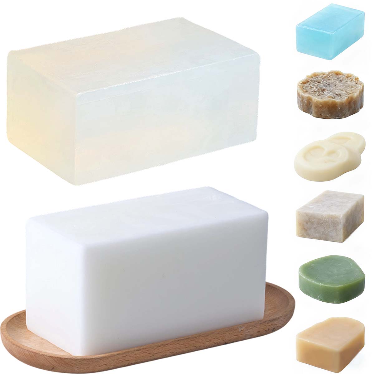 Soap Making Glycerin Base - 1000 g klare weiße Seifenbasis, DIY