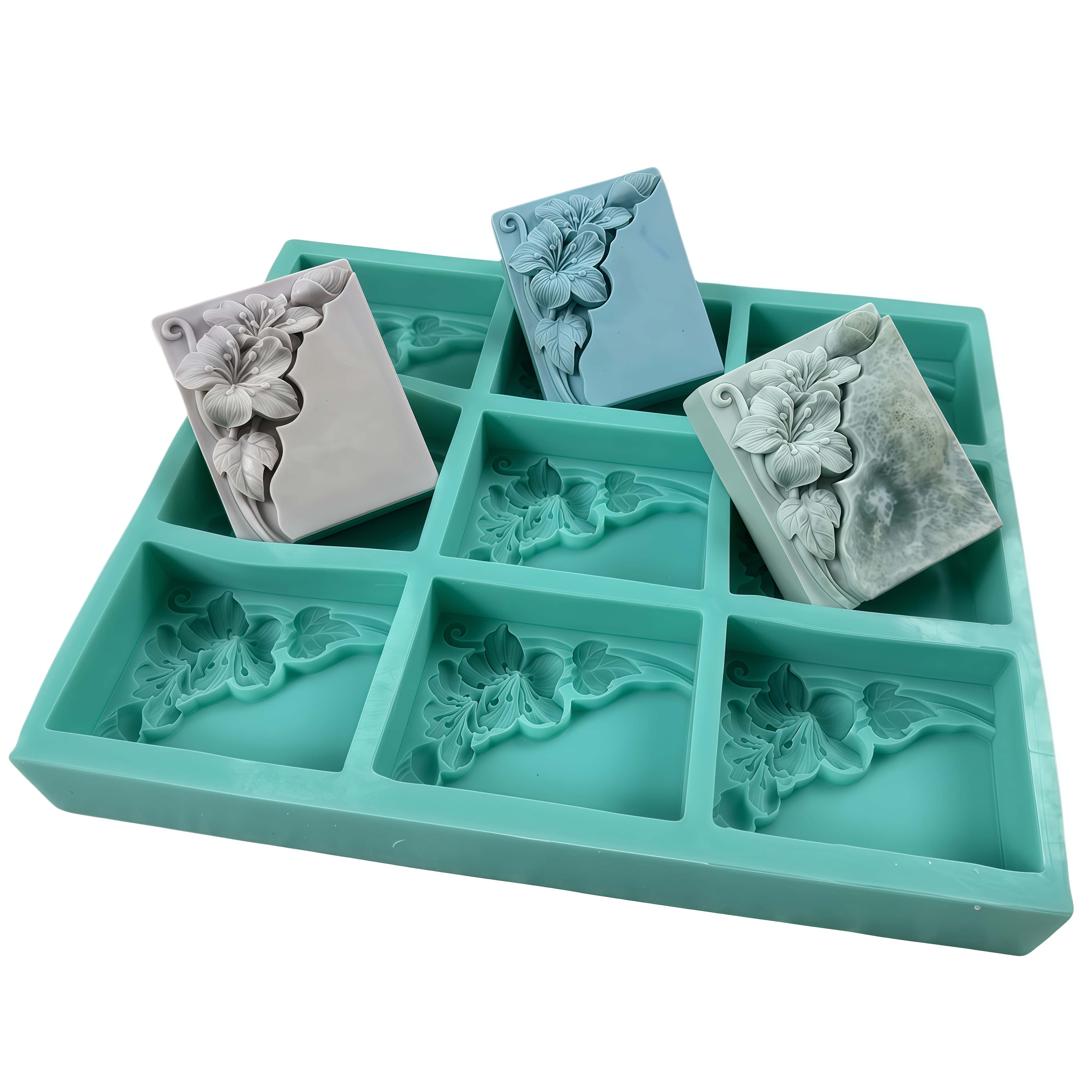 Soap Making Vendors - 9-Hohlräume Tung Flower Soap Mold Florale