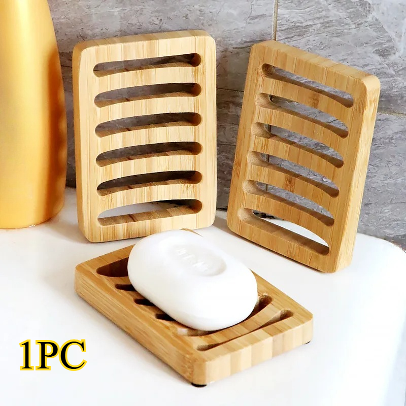 Soap Making Workshop - Bambus-Seifenablage aus Holz, schimmelhemmend, mit Abfluss,