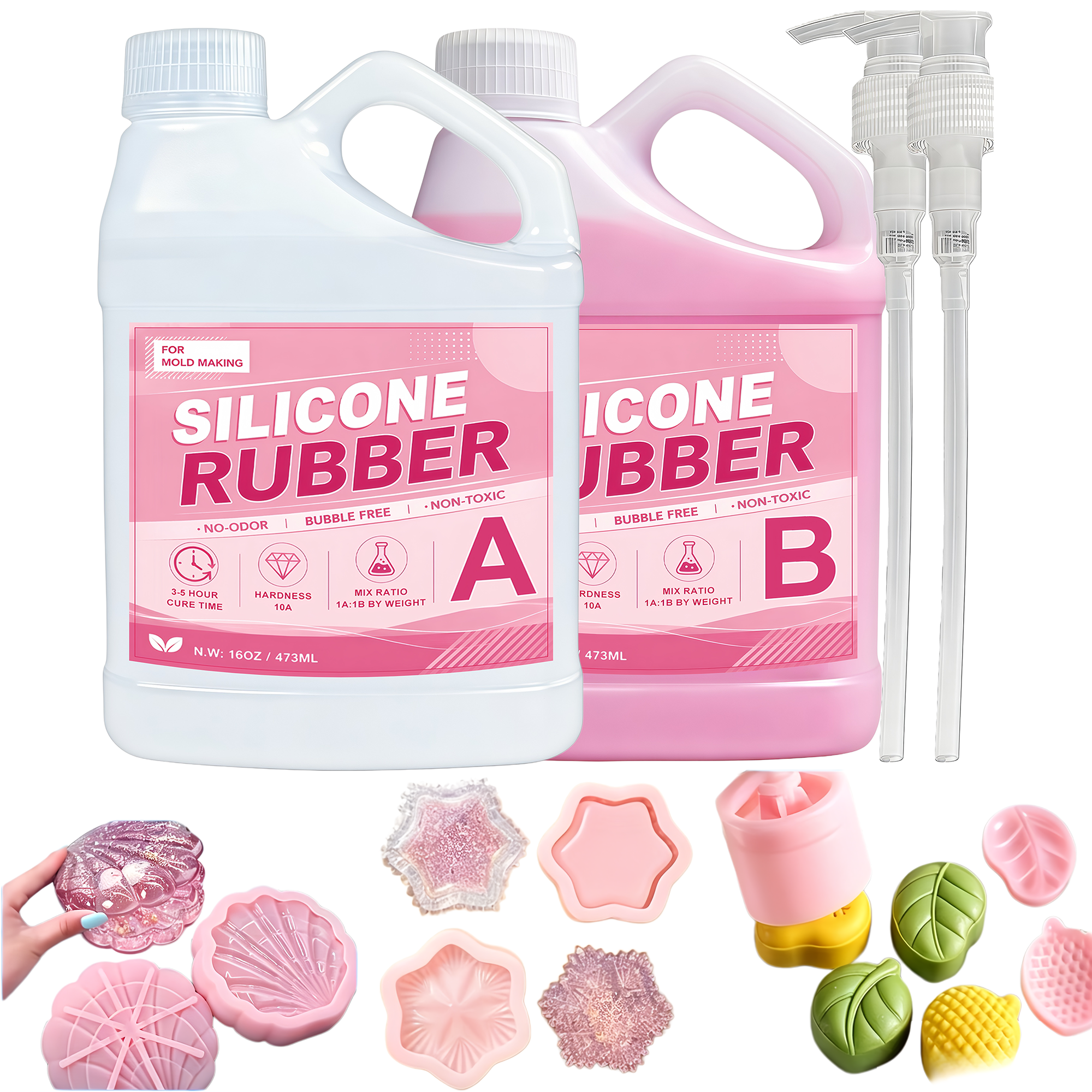 Soap Making Ingredients - Flüssiges Silikonkautschuk-Set für Hochleistungsbereiche, Schnell Härtend,