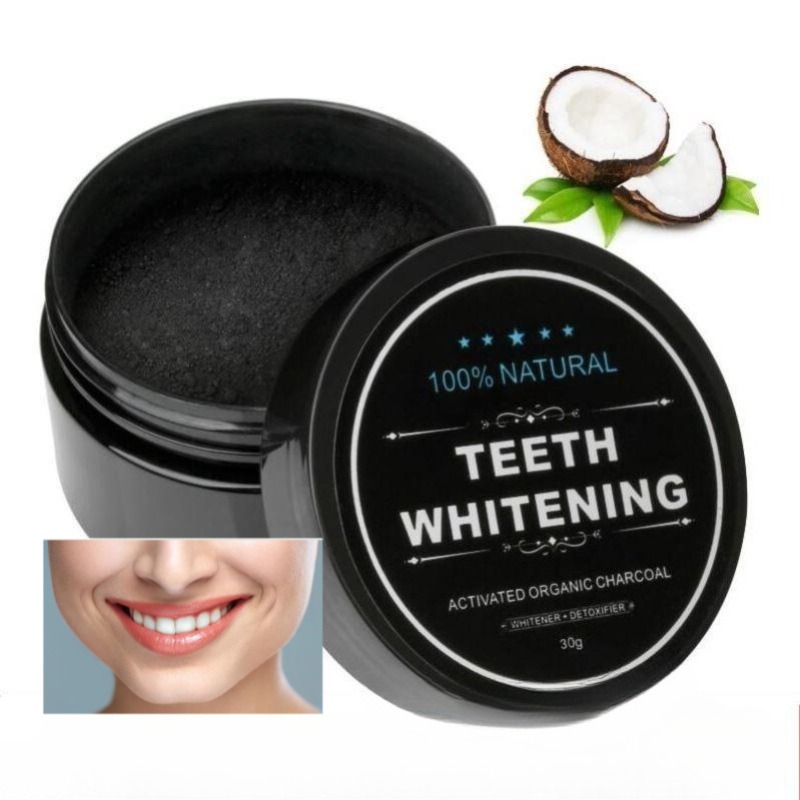 Activated Charcoal Powder - 1 Box Aktivkohle-Zahnaufhellungspulver, Zahnreinigungspulver aus Holzkohle,