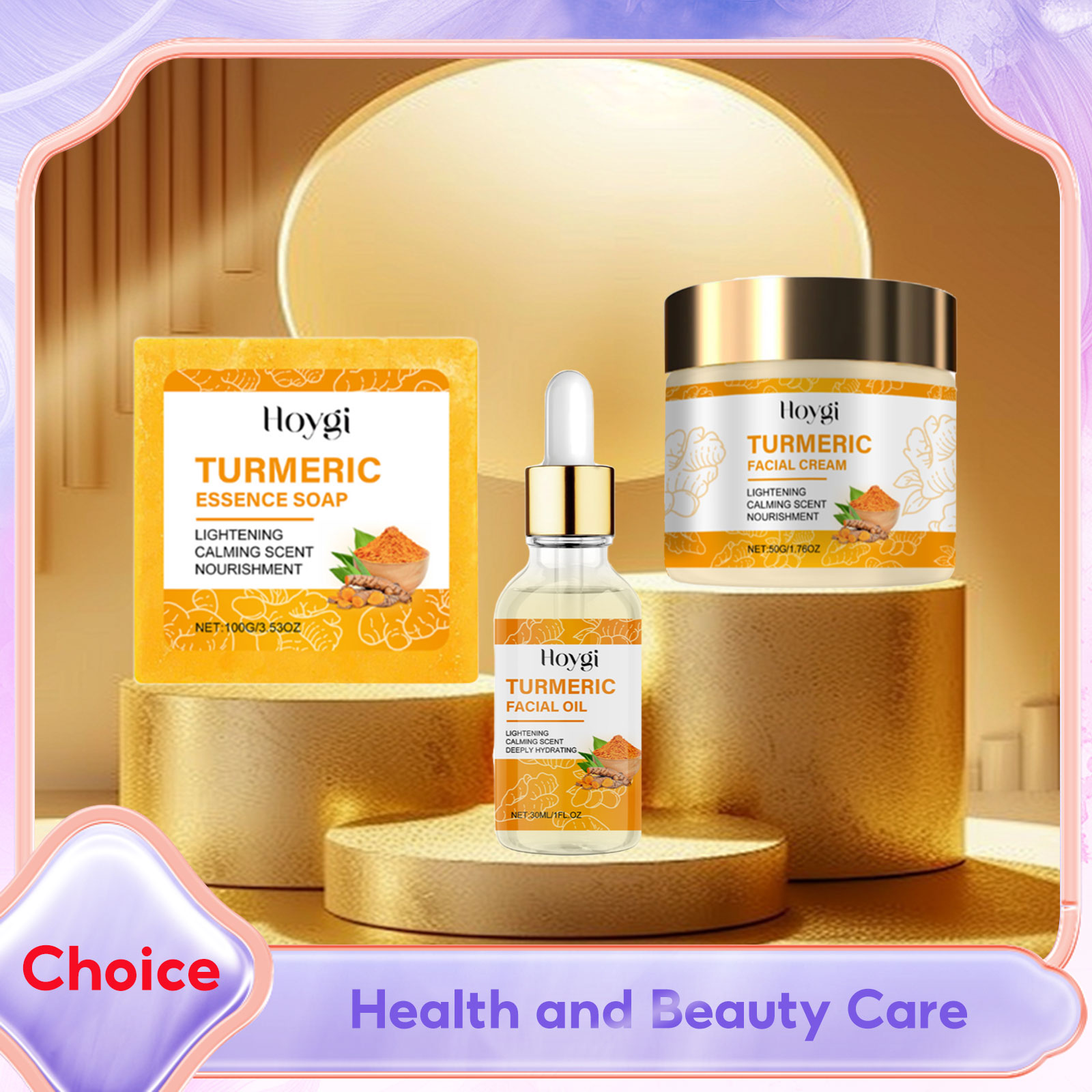 Essential Oil Soap - Kurkuma Hautpflege Set Körper Seife Anti