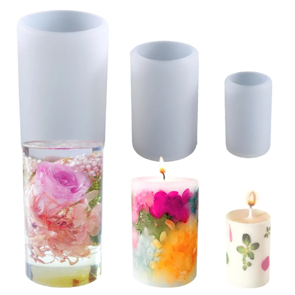 Soap Making Jar - Einfache entformte Zylinder-Silikon-Kerzenform, DIY-Harz-Tasse, Geschenke, Geometrie-Form