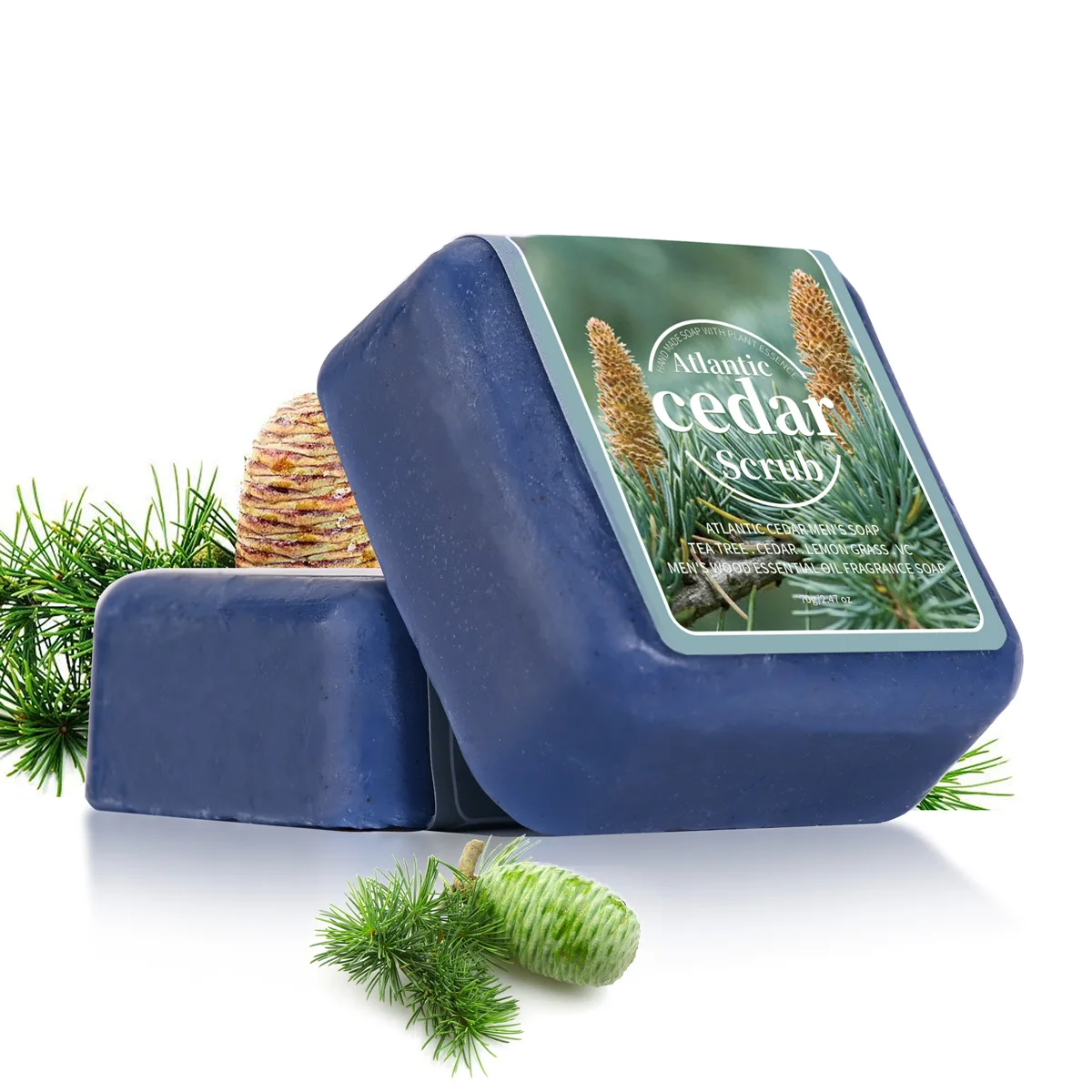 Essential Oil Soap - Herren-Seife mit ätherischem Zedernöl, tragbare Hotel-Seife