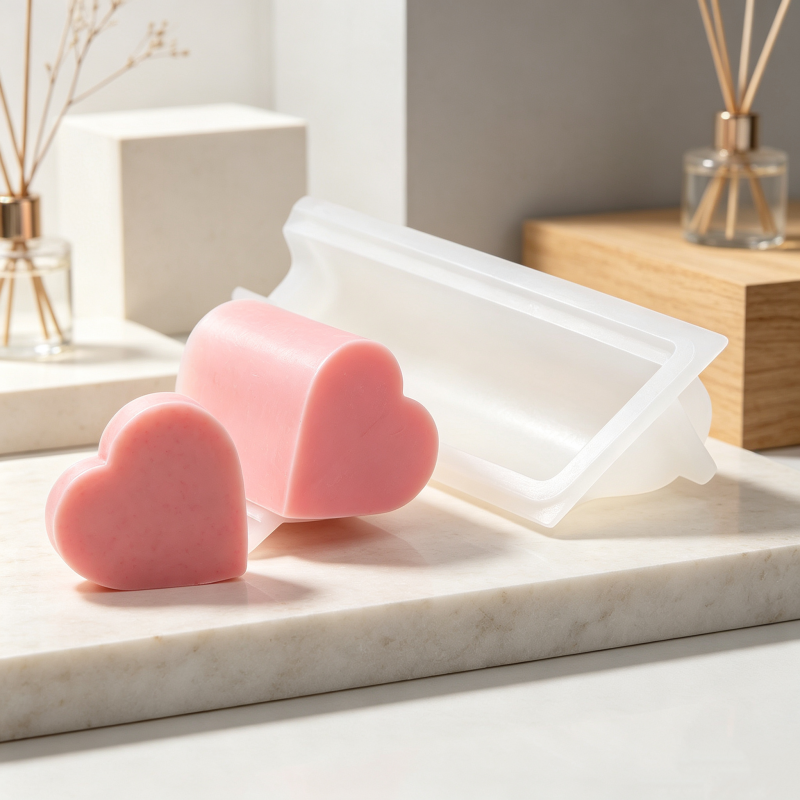 Lange Herz-Säulen-Silikonform  – Soap Making Vendors Bewertung und Preis
