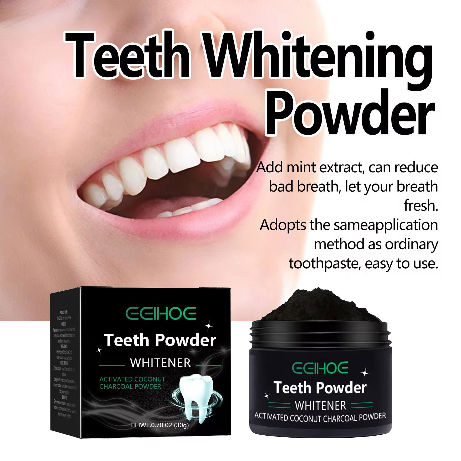 EELHOE Holzkohlepulver für Zah – Activated Charcoal Powder Bewertung und Preis