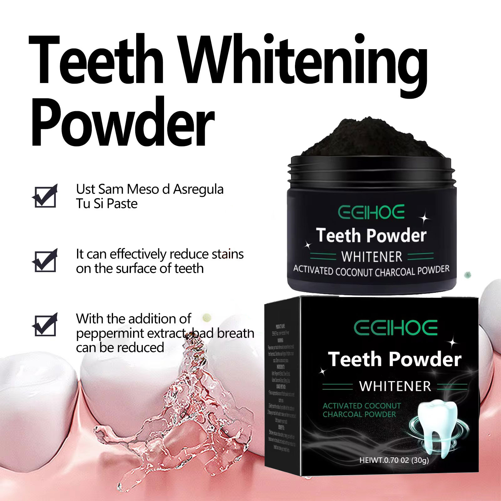 EELHOE Holzkohlepulver für Zah – Activated Charcoal Powder Bewertung und Preis