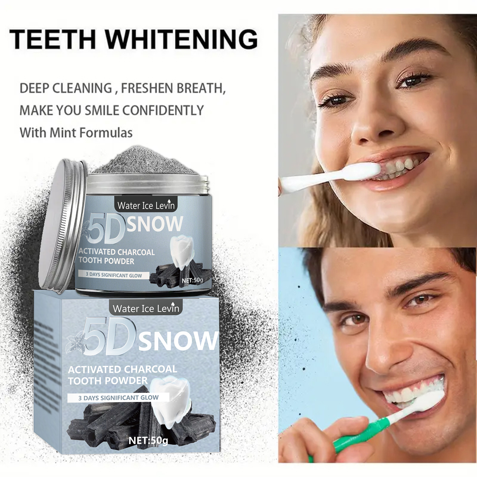 Water Ice Levin 5D Snow Aktivk – Activated Charcoal Powder Bewertung und Preis