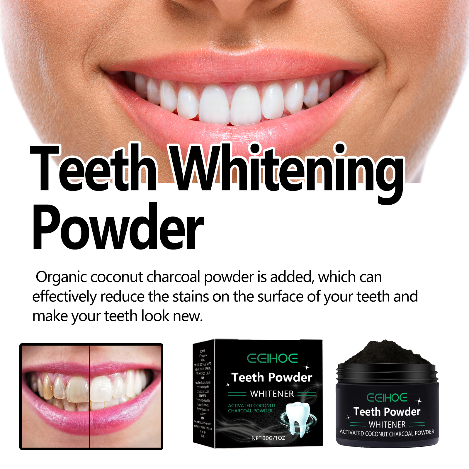 Natürliches Zahnaufhellungspul – Activated Charcoal Powder Bewertung und Preis