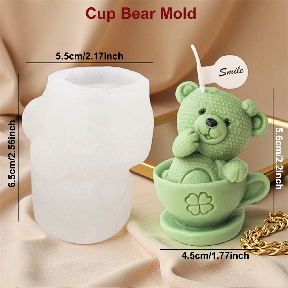 Teddybär in Tasse Silikonform  – Soap Making Jar Bewertung und Preis