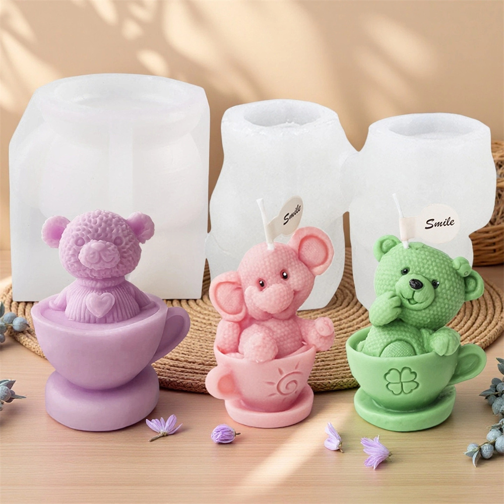 Teddybär in Tasse Silikonform  – Soap Making Jar Bewertung und Preis